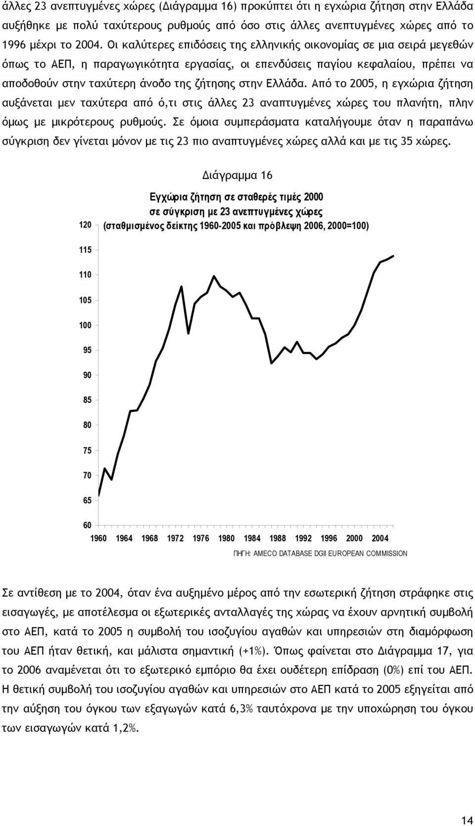 Ελλάδα. Από το 2005, η εγχώρια ζήτηση αυξάνεται µεν ταχύτερα από ό,τι στις άλλες 23 αναπτυγµένες χώρες του πλανήτη, πλην όµως µε µικρότερους ρυθµούς.