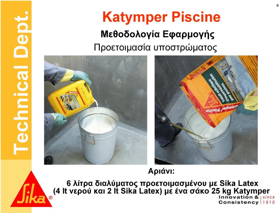 προετοιμασμένου με Sika Latex (4 lt νερού