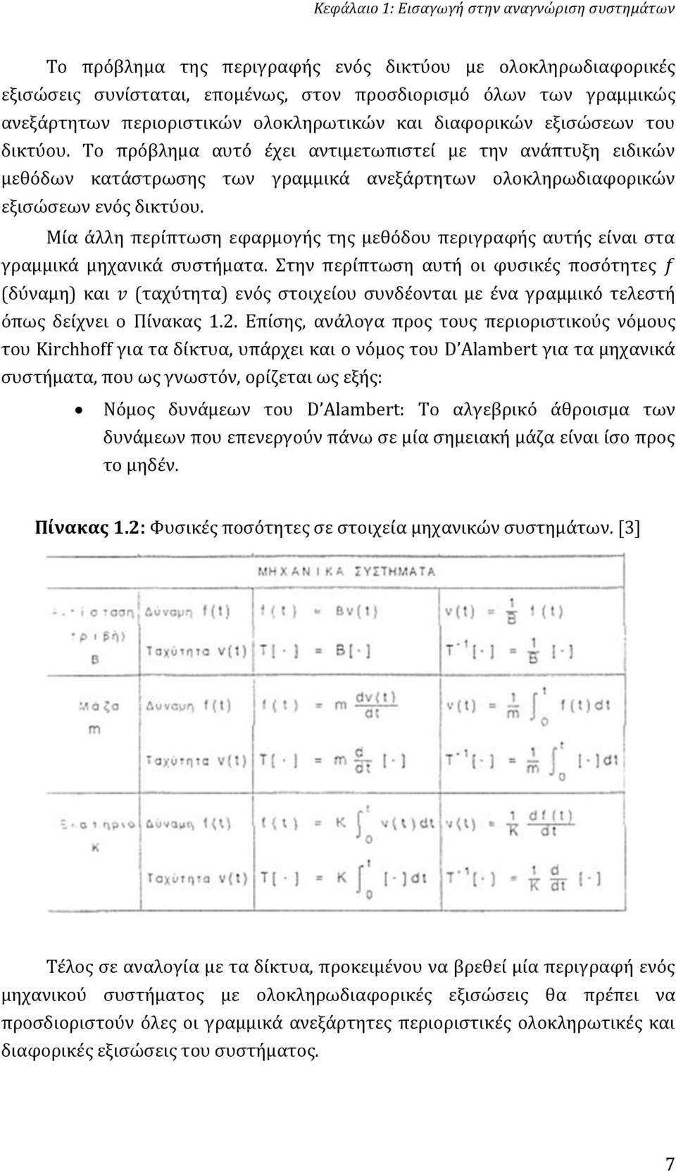 Το πρόβλημα αυτό έχει αντιμετωπιστεί με την ανάπτυξη ειδικών μεθόδων κατάστρωσης των γραμμικά ανεξάρτητων ολοκληρωδιαφορικών εξισώσεων ενός δικτύου.