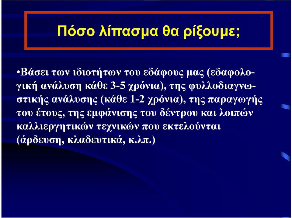 (κάθε 1-2 χρόνια), της παραγωγής του έτους, της εμφάνισης του δέντρου