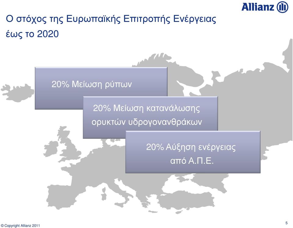 20% Μείωση κατανάλωσης ορυκτών