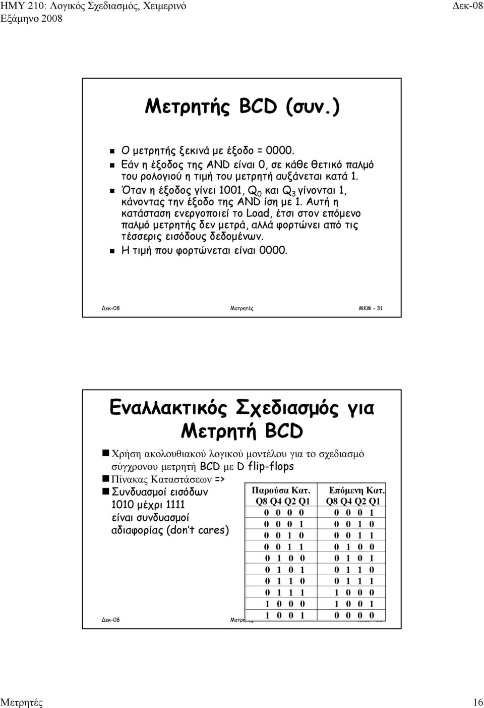 ΗΜΥ-210: Σχεδιασμός Ψηφιακών Συστημάτων - PDF ΔΩΡΕΑΝ Λήψη