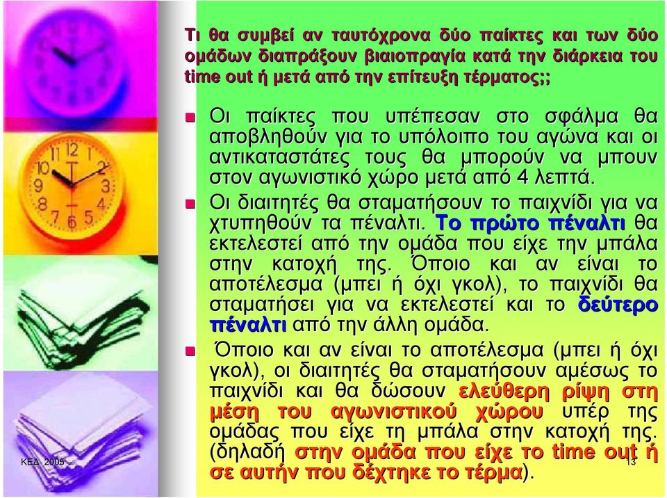 Το πρώτο πέναλτι εκτελεστεί από την ομάδα που είχε την μπάλα στην κατοχή της.