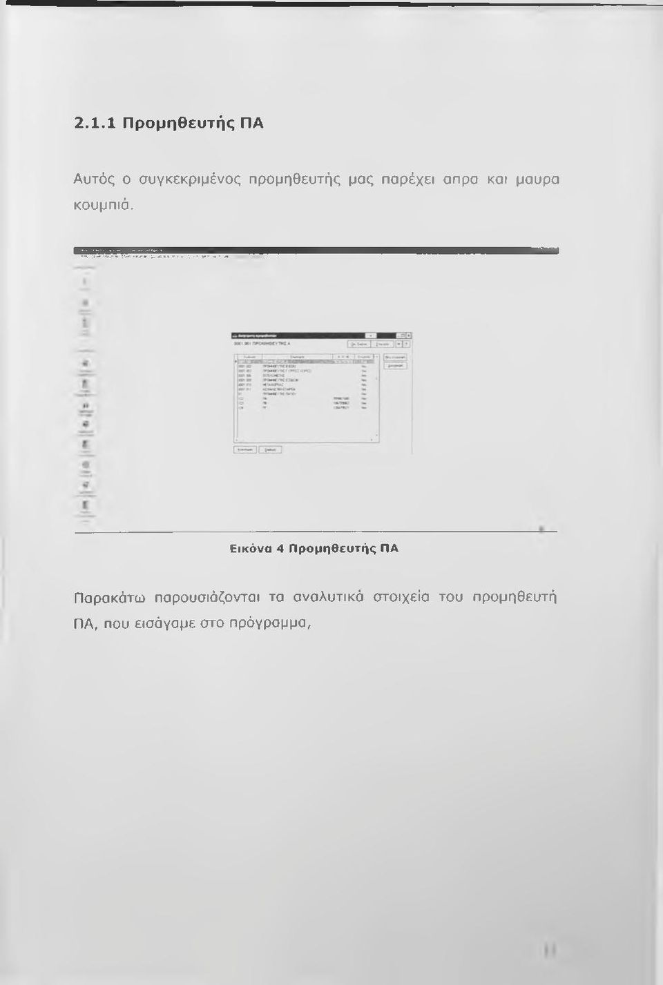 Εικόνα 4 Προμηθευτής ΠΑ Παρακάτω παρουσιάζονται τα