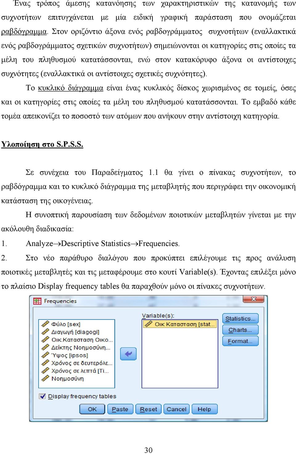 κατακόρυφο άξονα οι αντίστοιχες συχνότητες (εναλλακτικά οι αντίστοιχες σχετικές συχνότητες).