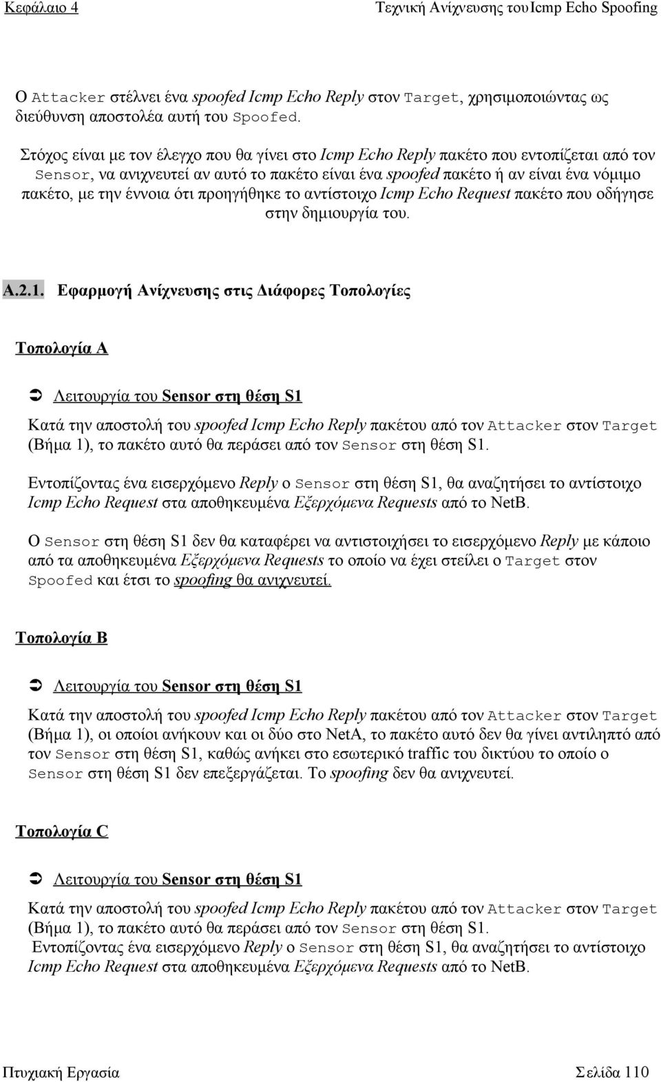 ότι προηγήθηκε το αντίστοιχο Icmp Echo Request πακέτο που οδήγησε στην δημιουργία του. Α.2.1.