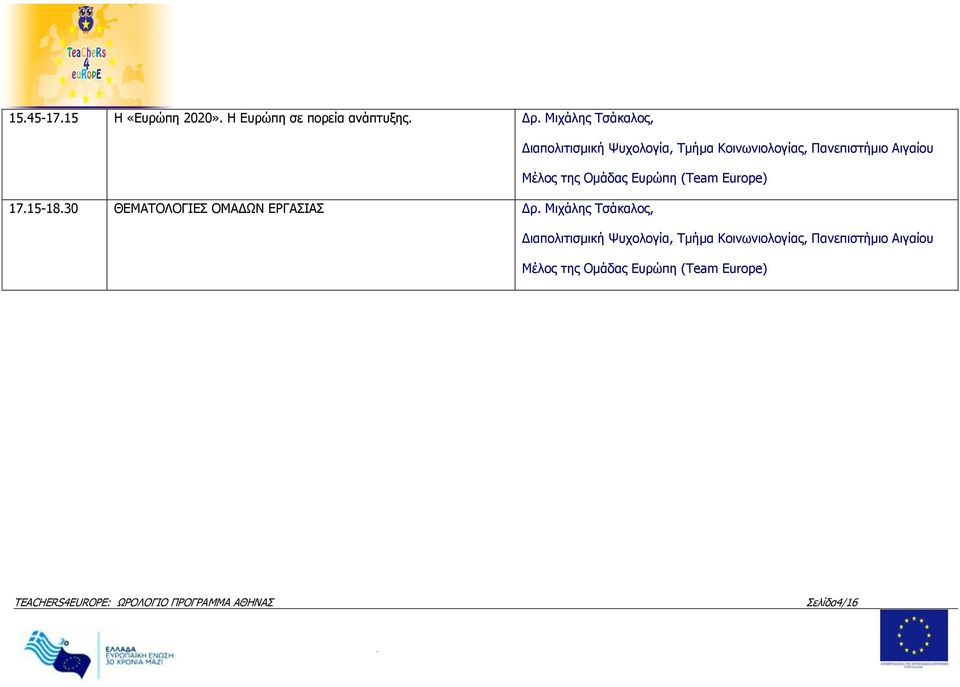Ευρώπη (Team Europe) 1715-1830 ΘΕΜΑΤΟΛΟΓΙΕΣ ΟΜΑΔΩΝ ΕΡΓΑΣΙΑΣ Δρ Μιχάλης Τσάκαλος,  Ευρώπη
