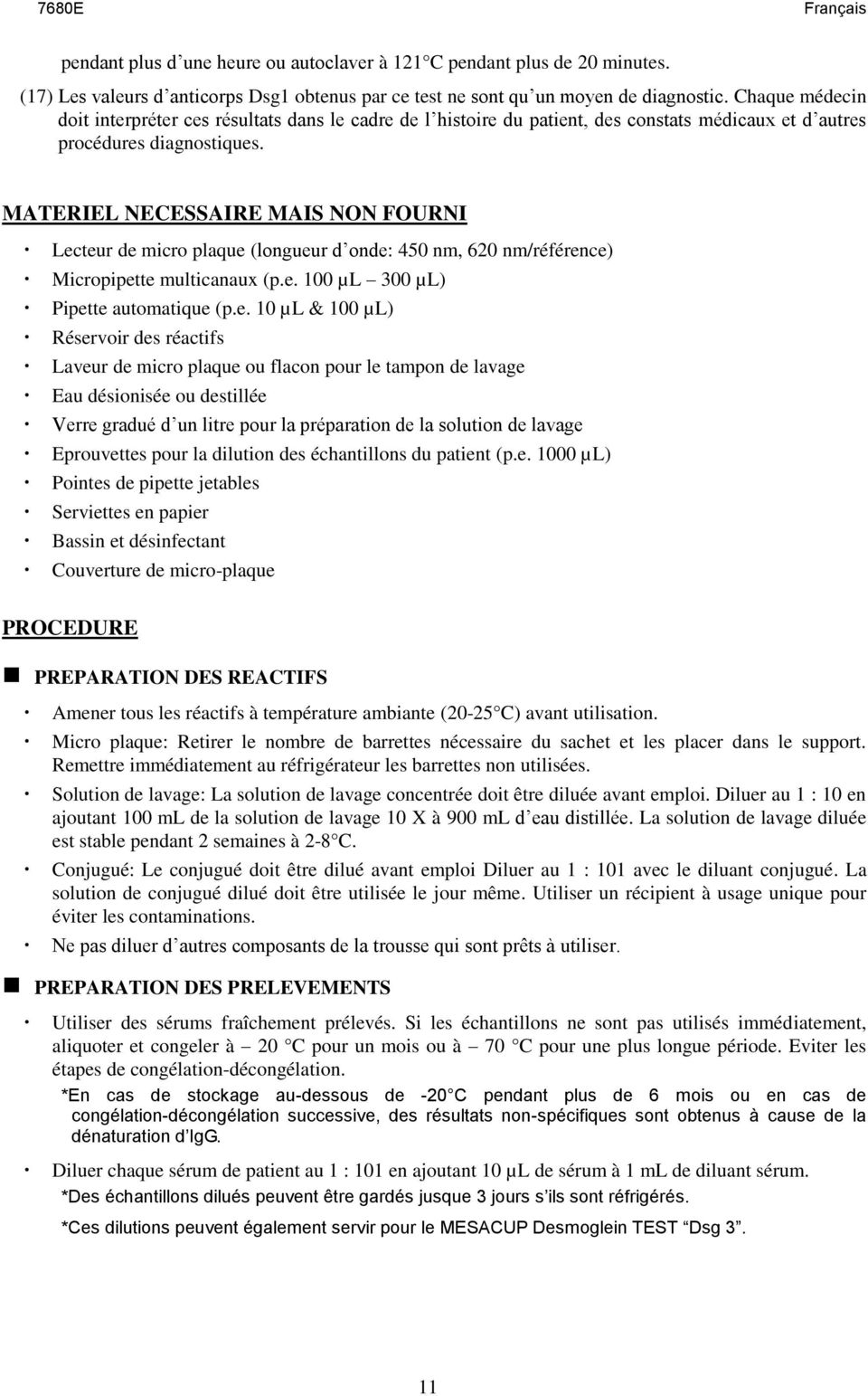 MATERIEL NECESSAIRE MAIS NON FOURNI Lec