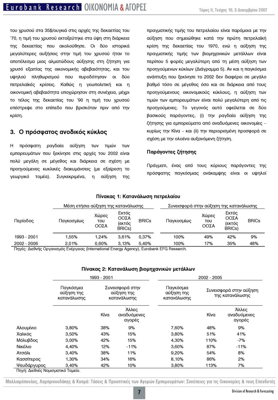 πυροδότησαν οι δύο πετρελαϊκές κρίσεις.