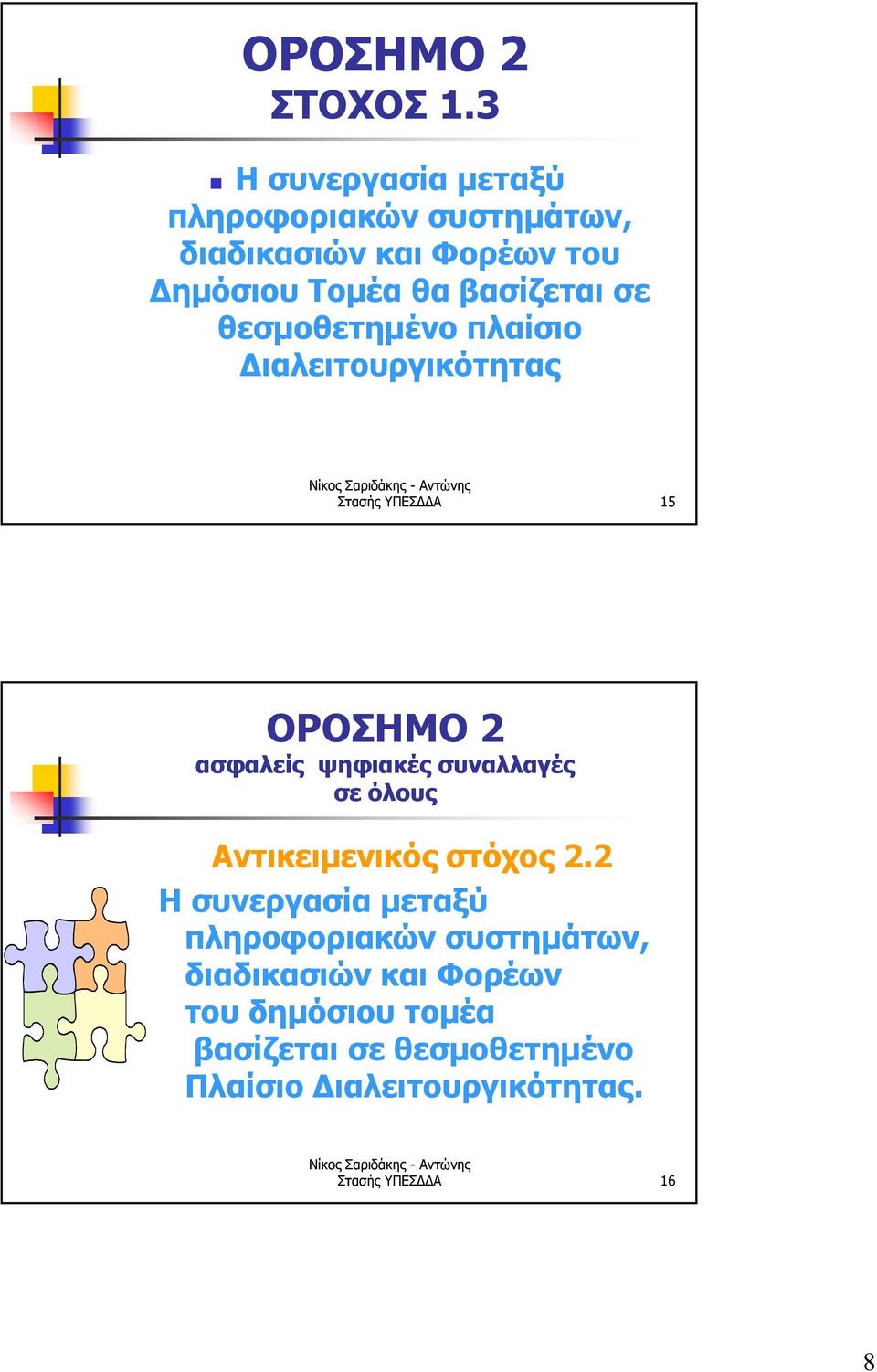 θεσμοθετημένο πλαίσιο Διαλειτουργικότητας Στασής ΥΠΕΣΔΔΑ 15 ΟΡΟΣΗΜΟ 2 ασφαλείς ψηφιακές συναλλαγές σε