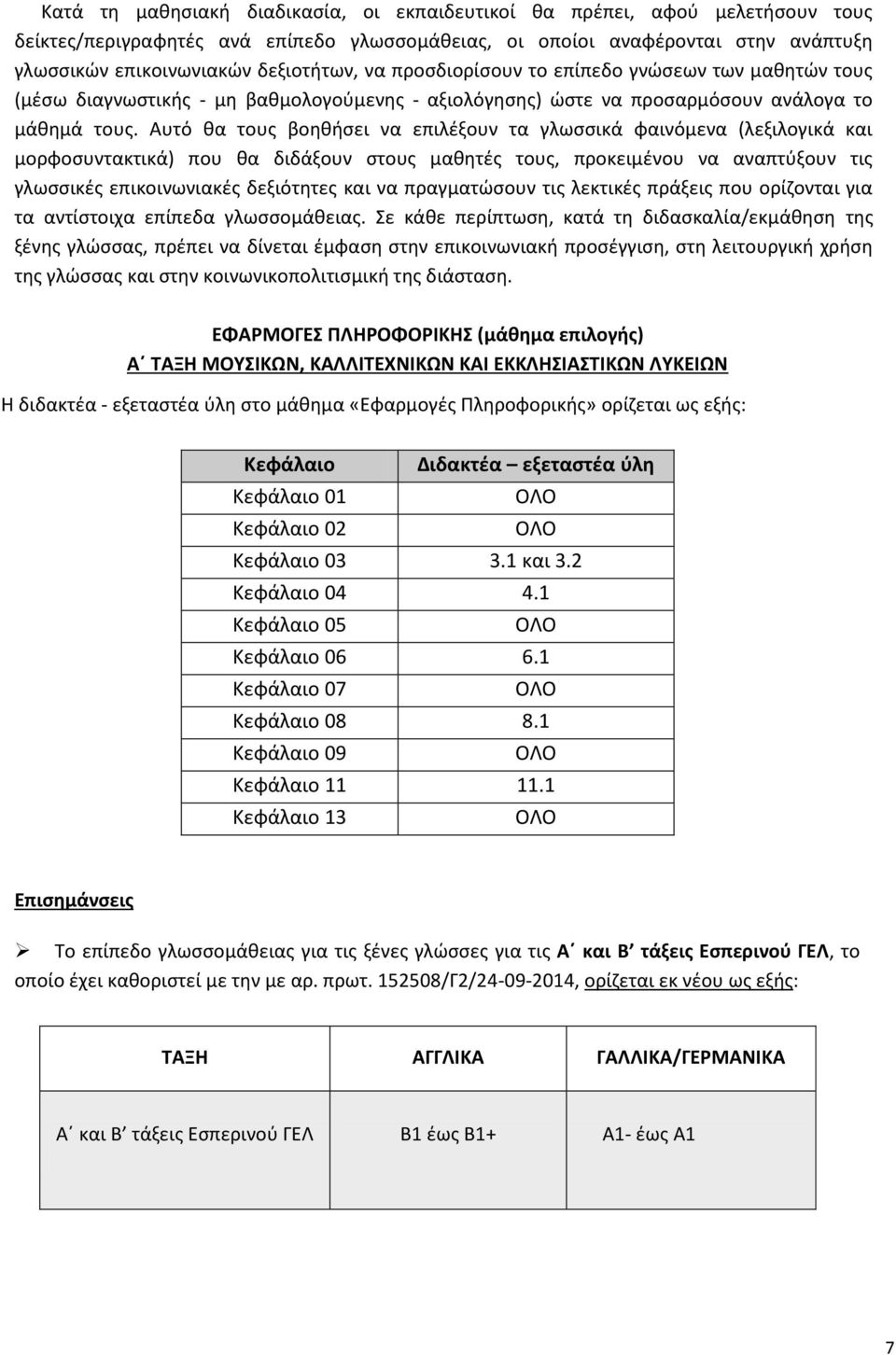 Αυτό θα τους βοηθήσει να επιλέξουν τα γλωσσικά φαινόμενα (λεξιλογικά και μορφοσυντακτικά) που θα διδάξουν στους μαθητές τους, προκειμένου να αναπτύξουν τις γλωσσικές επικοινωνιακές δεξιότητες και να