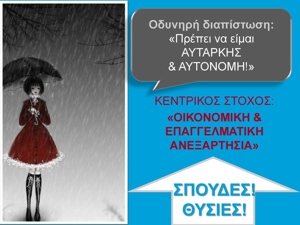 » ΚΕΝΤΡΙΚΟΣ ΣΤΟΧΟΣ: «ΟΙΚΟΝΟΜΙΚΗ &