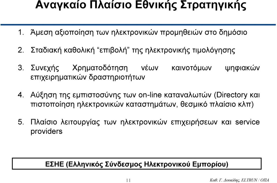 Συνεχής Χρηµατοδότηση νέων καινοτόµων ψηφιακών επιχειρηµατικών δραστηριοτήτων 4.