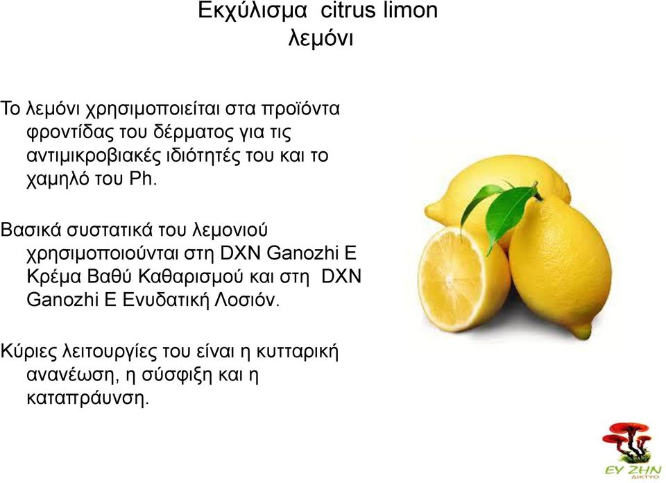 Βαζζηά ζοζηαηζηά ημο θειμκζμύ πνδζζιμπμζμύκηαζ ζηδ DXN Ganozhi Δ Κνέια Βαεύ Καεανζζιμύ
