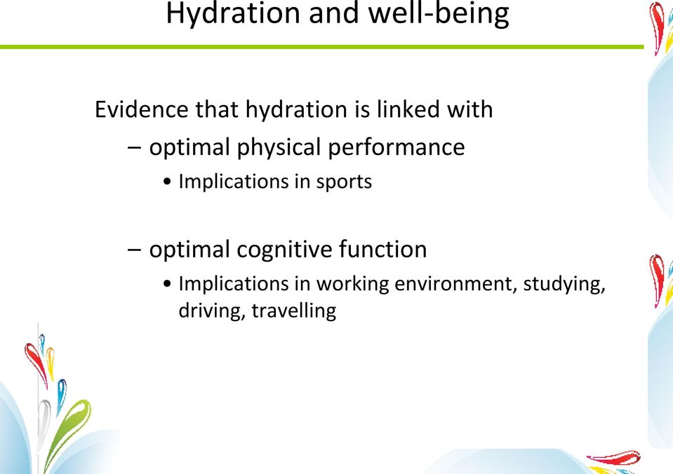 Implications in sports optimal cognitive function
