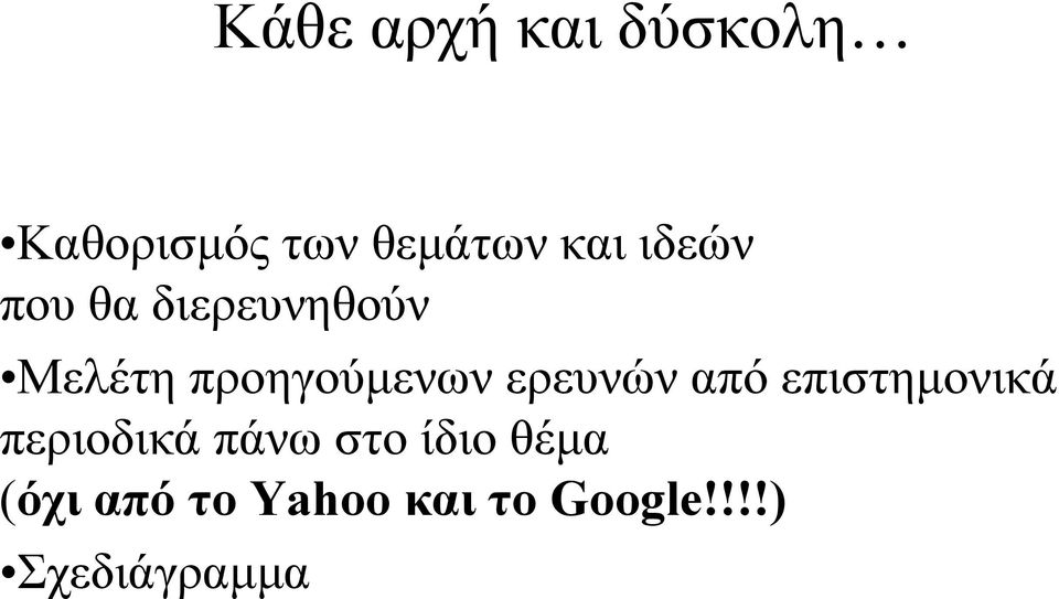 ερευνών από επιστημονικά περιοδικά πάνω στο ίδιο