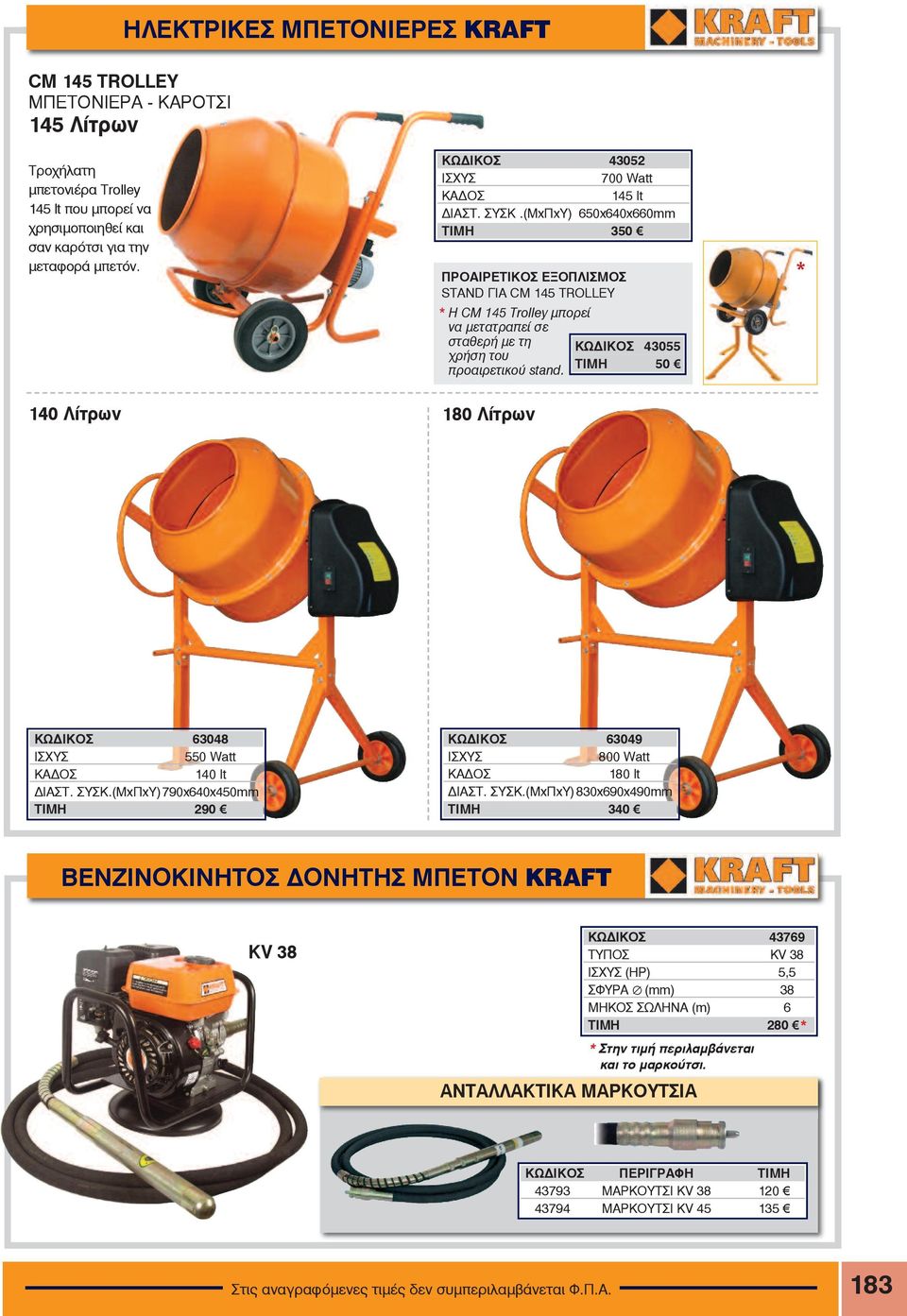 (MxΠxY) 650x640x660mm ΤΙΜΗ 350 ÐÑÏÁÉÑÅÔÉÊÏÓ ÅÎÏÐËÉÓÌÏÓ STAND ÃÉÁ CM 145 TROLLEY * Ç CM 145 Trolley ìðïñåß íá ìåôáôñáðåß óå óôáèåñþ ìå ôç ñþóç ôïõ ðñïáéñåôéêïý stand.