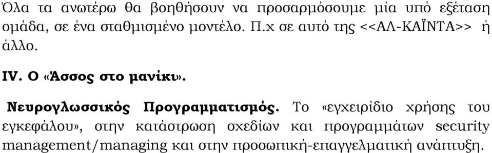 Νευρογλωσσικός Προγραμματισμός.