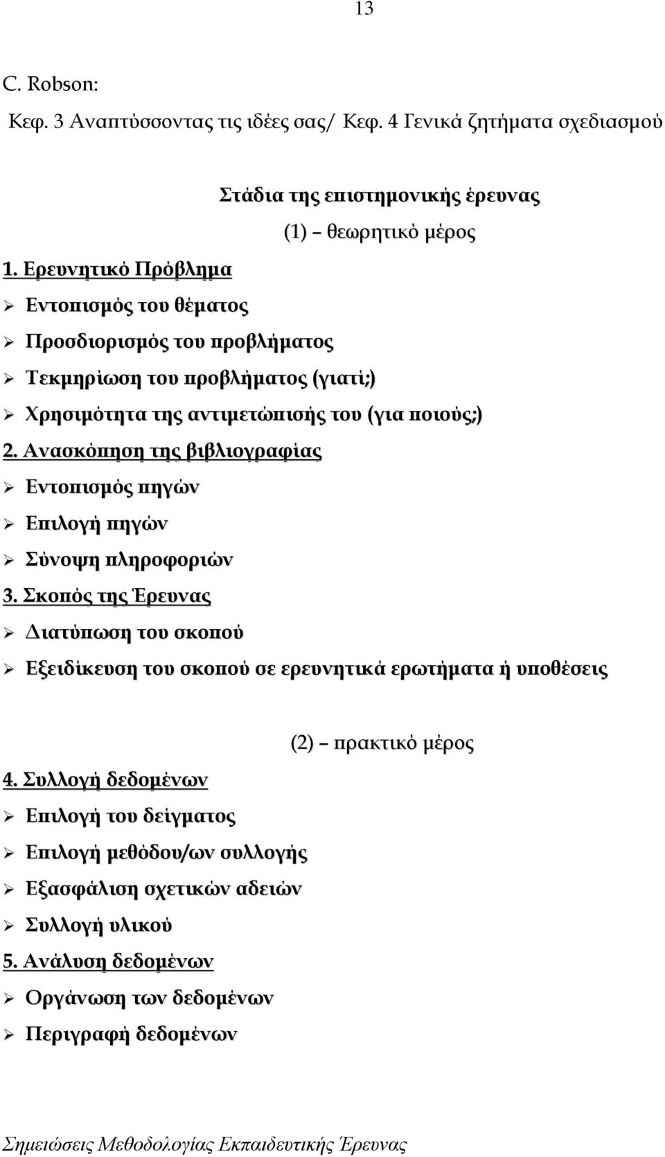 Χρησιμότητα της αντιμετώπισής του (για ποιούς;) 2. Ανασκόπηση της βιβλιογραφίας Εντοπισμός πηγών Επιλογή πηγών Σύνοψη πληροφοριών 3.
