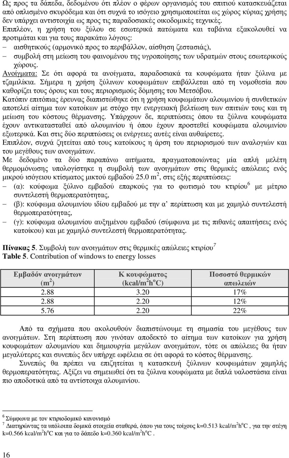 Επιπλέον, η χρήση του ξύλου σε εσωτερικά πατώµατα και ταβάνια εξακολουθεί να προτιµάται και για τους παρακάτω λόγους: αισθητικούς (αρµονικό προς το περιβάλλον, αίσθηση ζεστασιάς), συµβολή στη µείωση