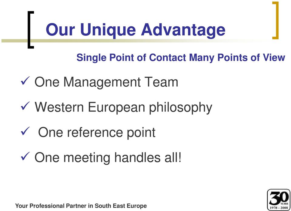 European philosophy One reference point One