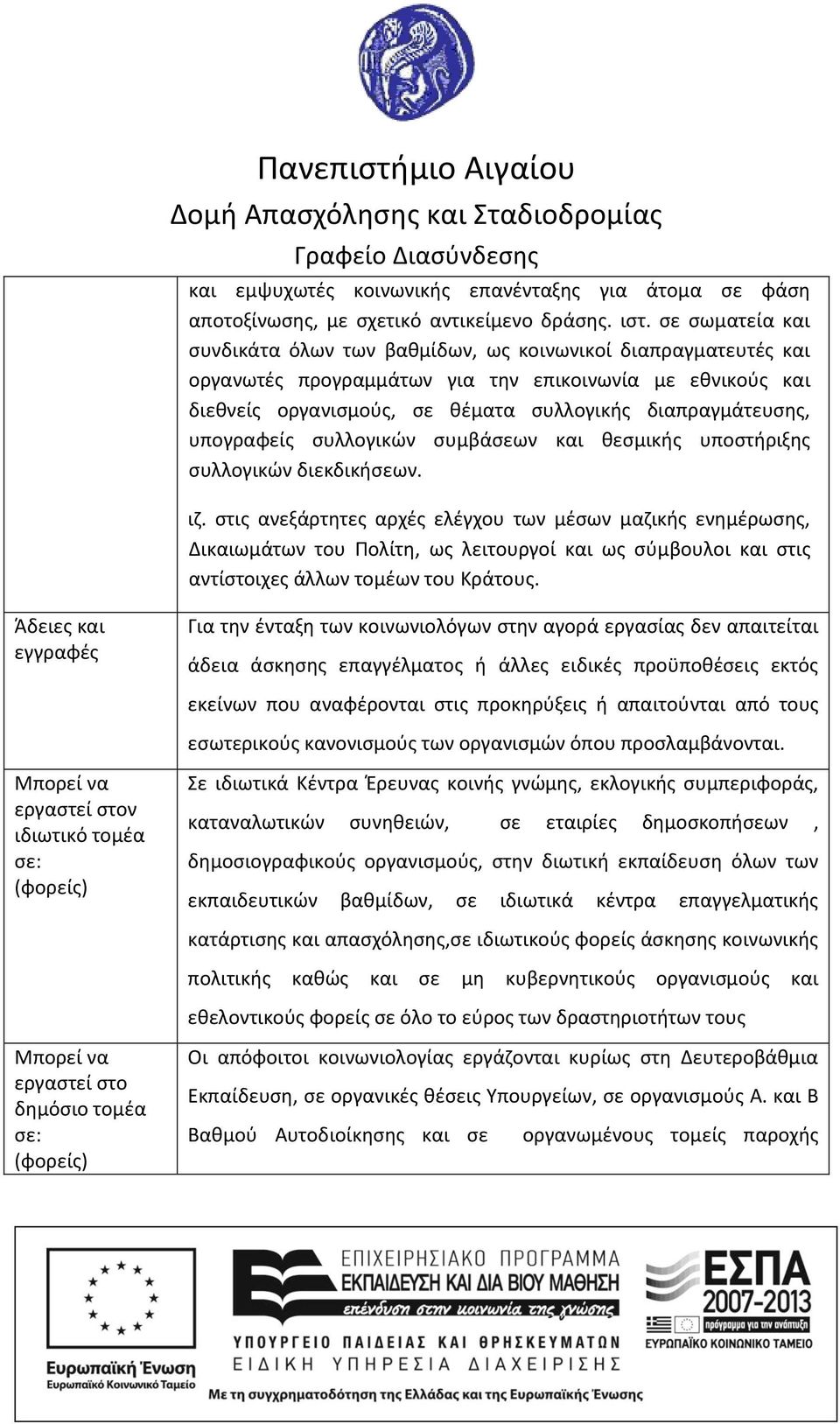 υπογραφείς συλλογικών συμβάσεων και θεσμικής υποστήριξης συλλογικών διεκδικήσεων. ιζ.