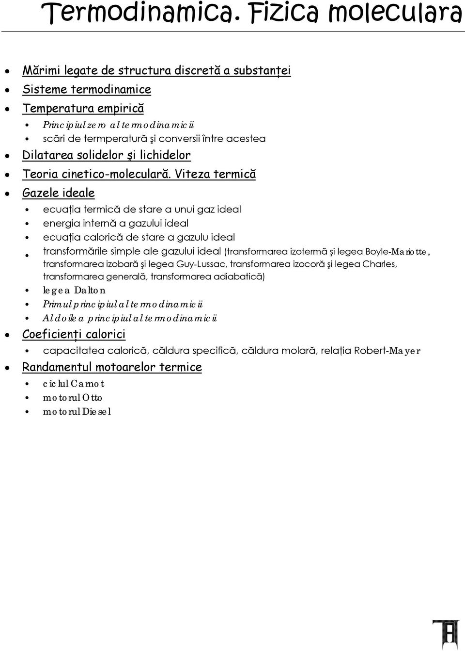 gazulu ideal transformările simple ale gazului ideal (transformarea izotermă şi legea Boyle-Mariotte, transformarea izobară şi legea Guy-Lussac, transformarea izocoră şi legea harles, transformarea