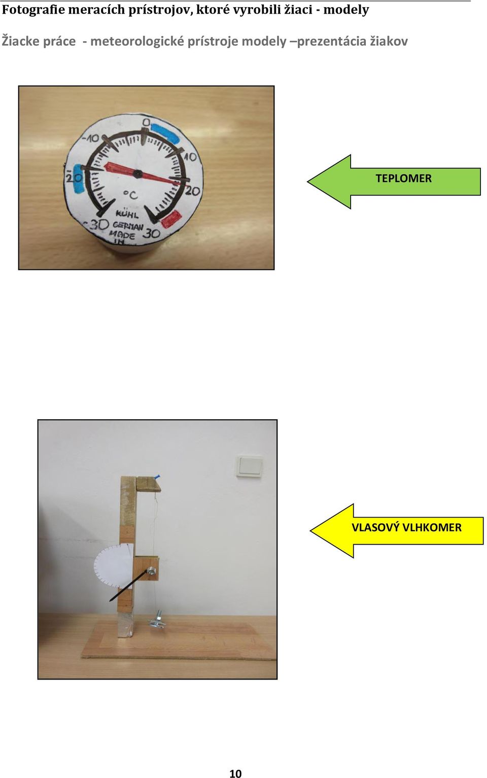 meteorologické prístroje modely