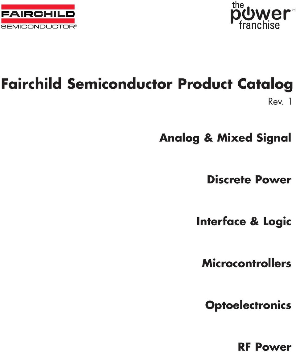 1 Analog & Mixed Signal Discrete