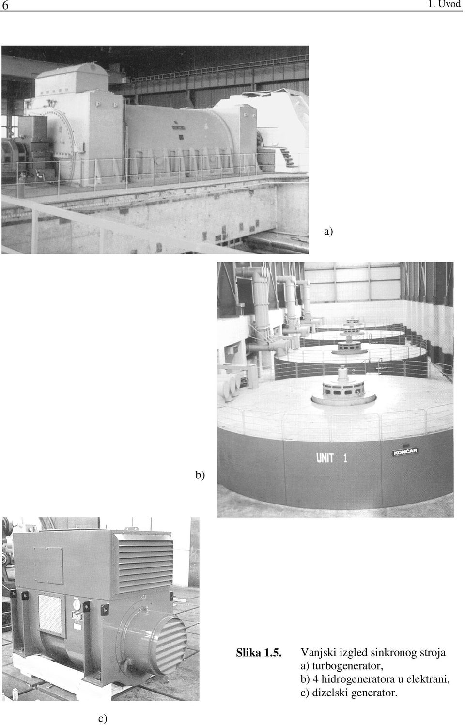 turbogenerator, b) 4
