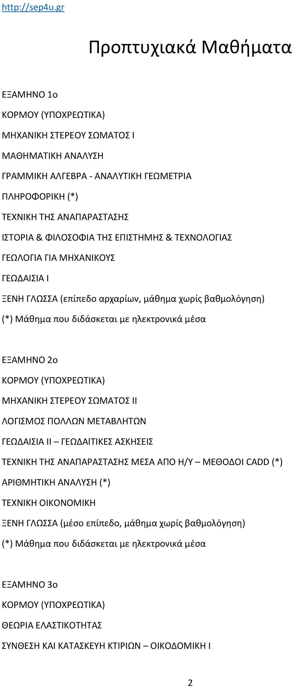 ΕΞΑΜΗΝΟ 2ο ΜΗΧΑΝΙΚΗ ΣΤΕΡΕΟΥ ΣΩΜΑΤΟΣ ΙΙ ΛΟΓΙΣΜΟΣ ΠΟΛΛΩΝ ΜΕΤΑΒΛΗΤΩΝ ΓΕΩΔΑΙΣΙΑ ΙΙ ΓΕΩΔΑΙΤΙΚΕΣ ΑΣΚΗΣΕΙΣ ΤΕΧΝΙΚΗ ΤΗΣ ΑΝΑΠΑΡΑΣΤΑΣΗΣ ΜΕΣΑ ΑΠΟ Η/Υ ΜΕΘΟΔΟΙ CADD (*)