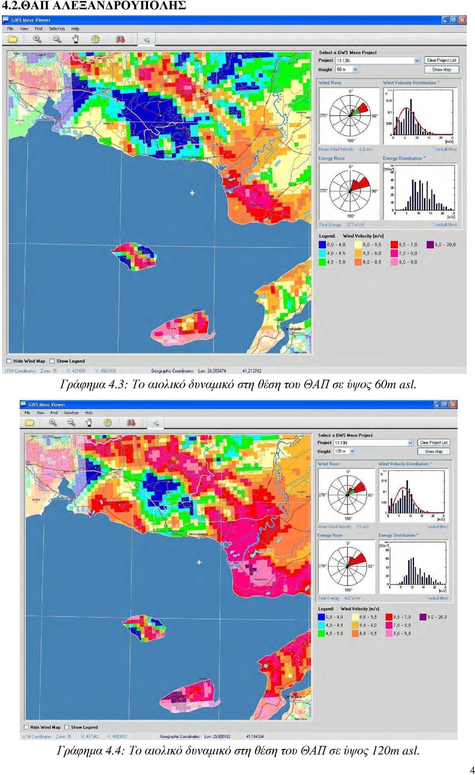 σε ύψος 60m asl. Γράφηµα 4.