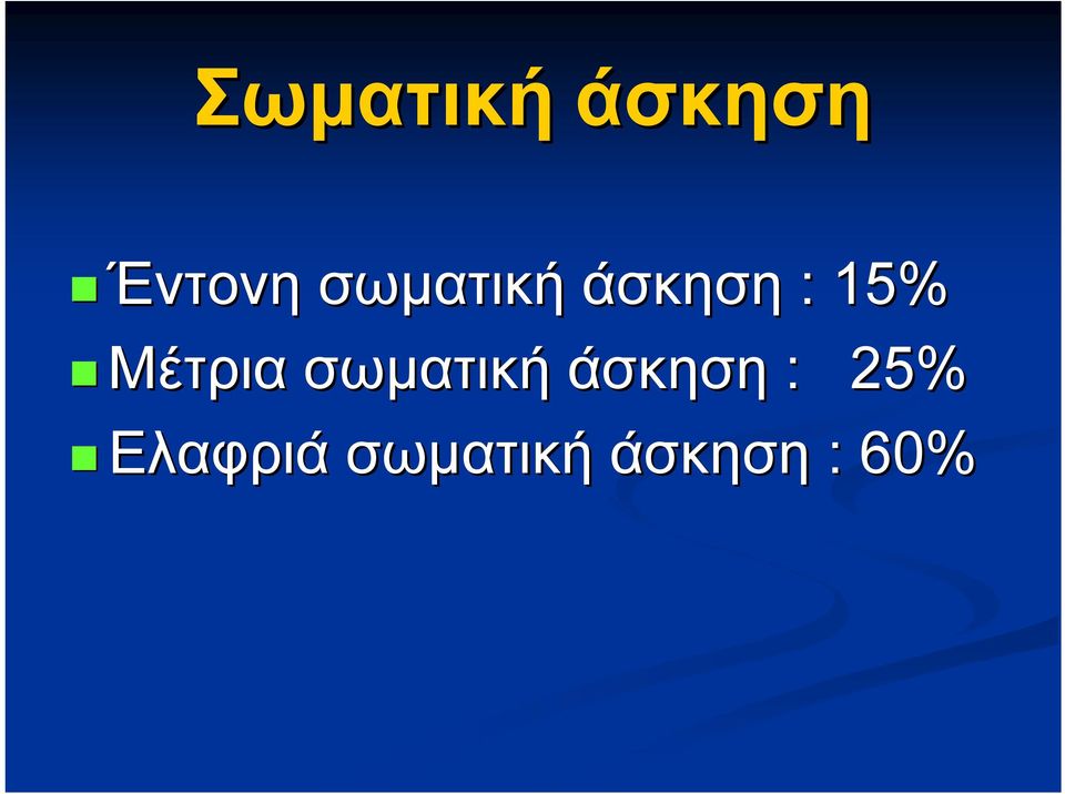 Μέτρια σωματική άσκηση :