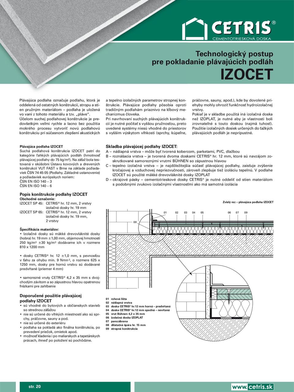 Úãelom suchej podlahovej kon trukcie je predov etk m veºmi rychle a lacno bez pouïitia mokrého procesu vytvoriè novú podlahovú kon trukciu pri súãasnom zlep ení akustick ch a tepelno izolaãn ch