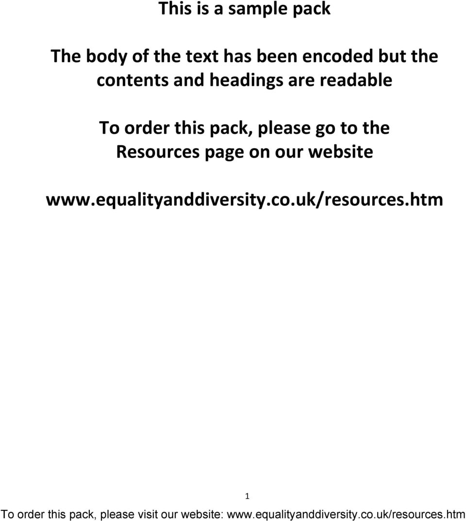 order this pack, please go to the Resources page on