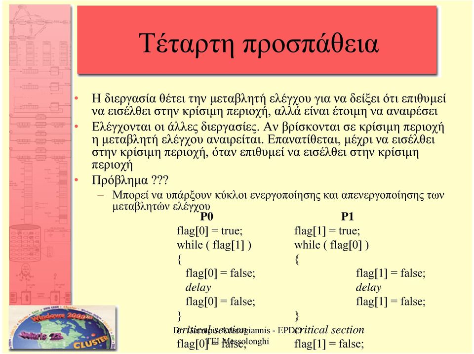 Επανατίθεται, µέχρι να εισέλθει στην κρίσιµη περιοχή, όταν επιθυµεί να εισέλθει στην κρίσιµη περιοχή Πρόβληµα?