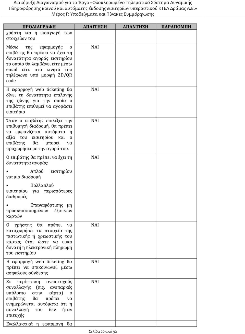 την επιθυμητή διαδρομή, θα πρέπει να εμφανίζεται αυτόματα η αξία του εισιτηρίου και ο επιβάτης θα μπορεί να προχωρήσει με την αγορά του.