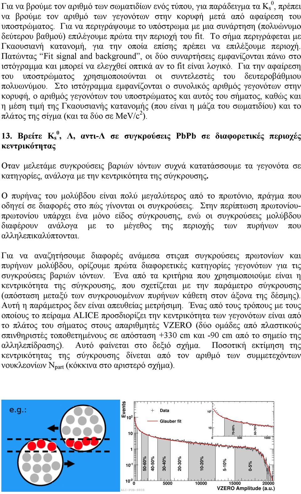 Το σήµα περιγράφεται µε Γκαουσιανή κατανοµή, για την οποία επίσης πρέπει να επιλέξουµε περιοχή.