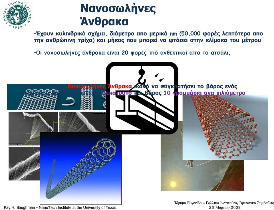 ανθεκτικοί απο το ατσάλι, Ένα σχοινί απο Νανοσωλήνες Άνθρακα ικανό να συγκρατήσει το βάρος ενός ανθρώπου θα