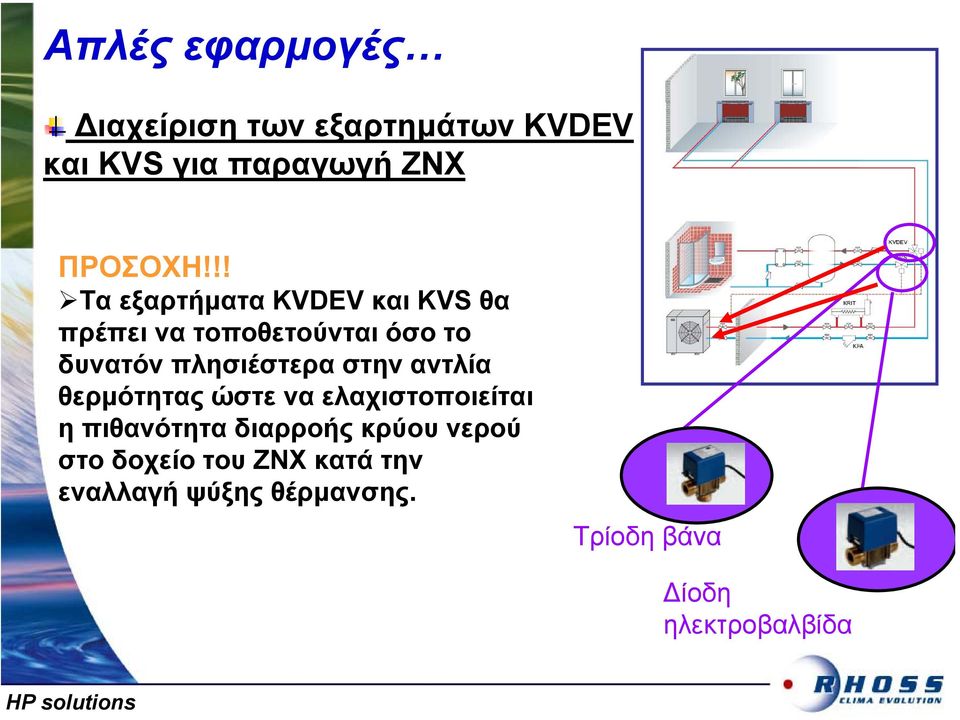 πλησιέστερα στην αντλία θερµότητας ώστε να ελαχιστοποιείται η πιθανότητα διαρροής