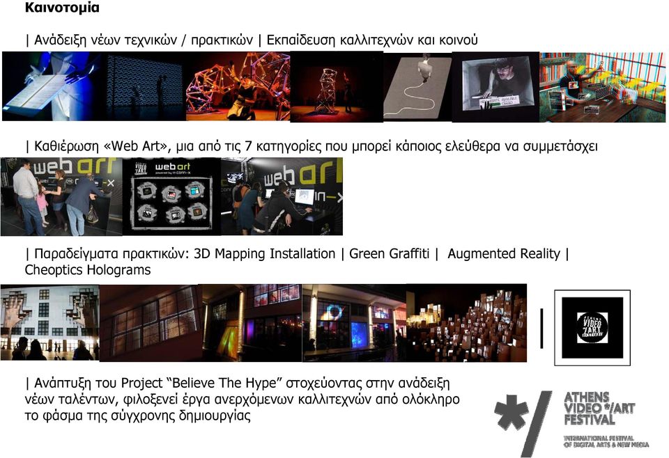 Green Graffiti Augmented Reality Cheoptics Holograms Ανάπτυξη του Project Believe The Hype στοχεύοντας στην