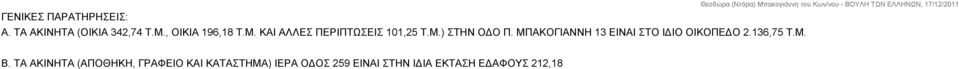ΜΠΑΚΟΓΙΑΝΝΗ 13 ΕΙΝΑΙ ΣΤΟ ΙΔΙΟ ΟΙΚΟΠΕΔΟ 2.136,75 Τ.Μ. Β.