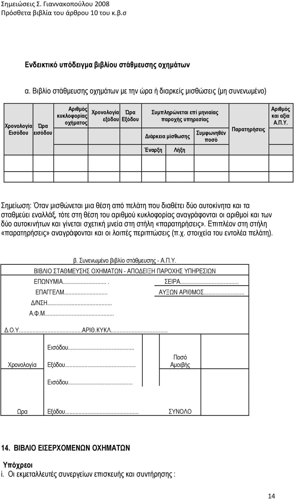 υπηρεσίας ιάρκεια µίσθωσης Συµφωνηθέν ποσό Παρατηρήσεις και αξία Α.Π.Υ.