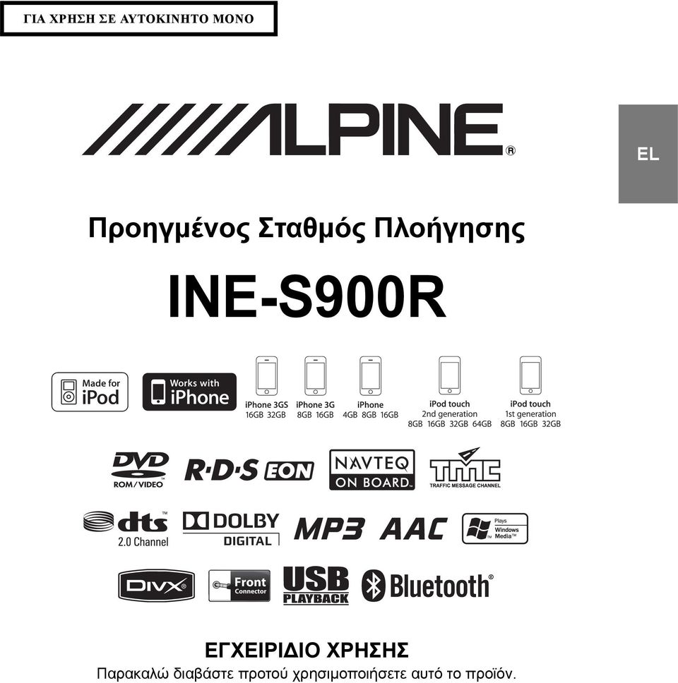 INE-S900R ΕΓΧΕΙΡΙ ΙΟ ΧΡΗΣΗΣ Παρακαλώ