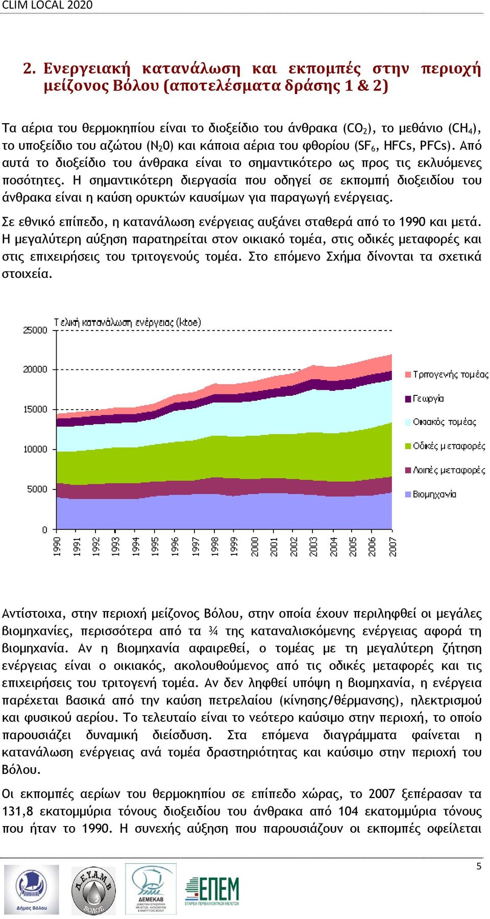 Η σημαντικότερη διεργασία που οδηγεί σε εκπομπή διοξειδίου του άνθρακα είναι η καύση ορυκτών καυσίμων για παραγωγή ενέργειας.