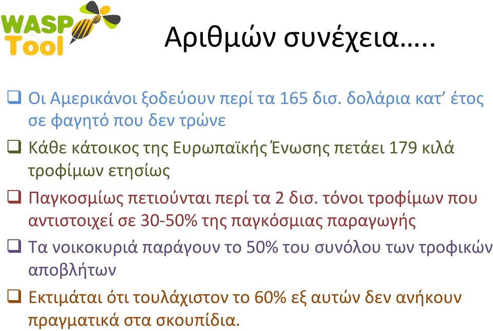 ετησίως Παγκοσμίως πετιούνται περί τα 2 δισ.