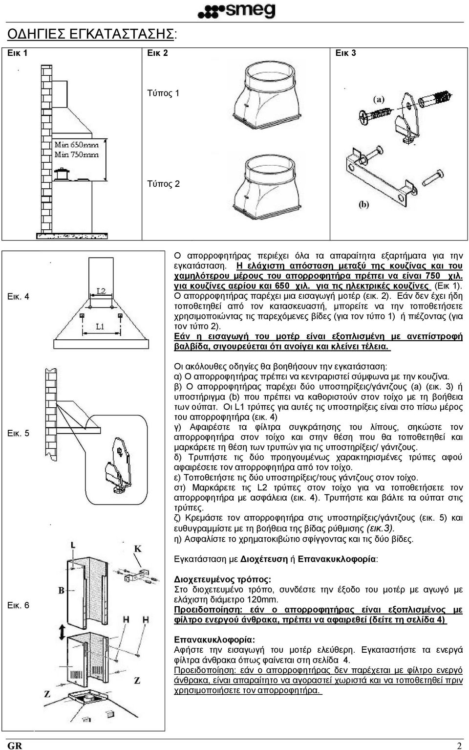 Ο απορροφητήρας παρέχει μια εισαγωγή μοτέρ (εικ. 2).