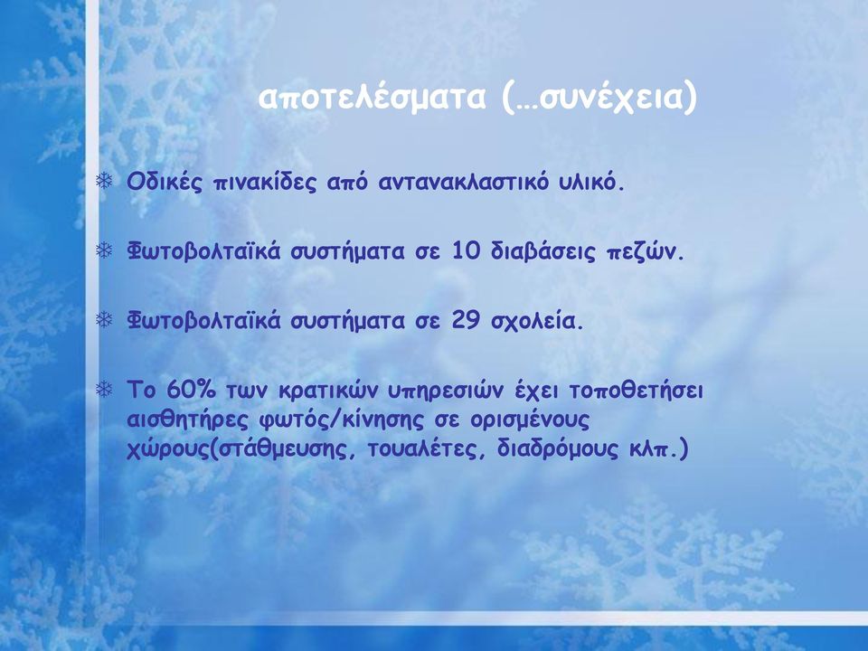 Φωτοβολταϊκά συστήματα σε 29 σχολεία.