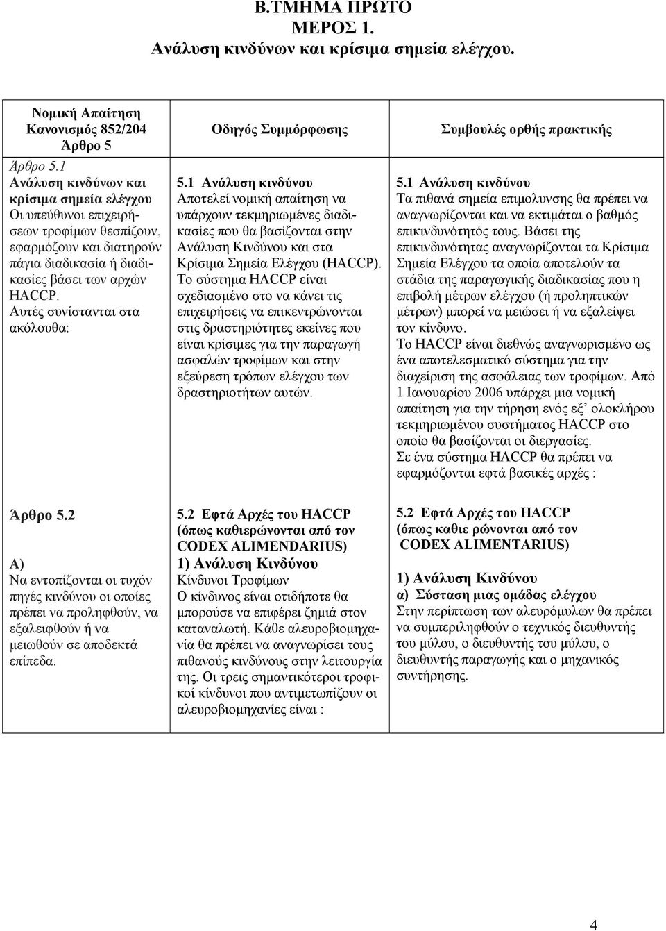 Αυτές συνίστανται στα ακόλουθα: Οδηγός Συμμόρφωσης 5.