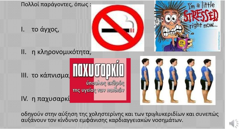 η παχυσαρκία οδηγούν στην αύξηση της χοληστερίνης και